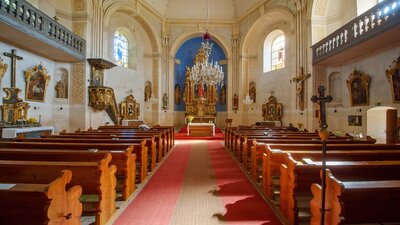 Interiér kostela sv. Jakuba Většího v Ruprechticích